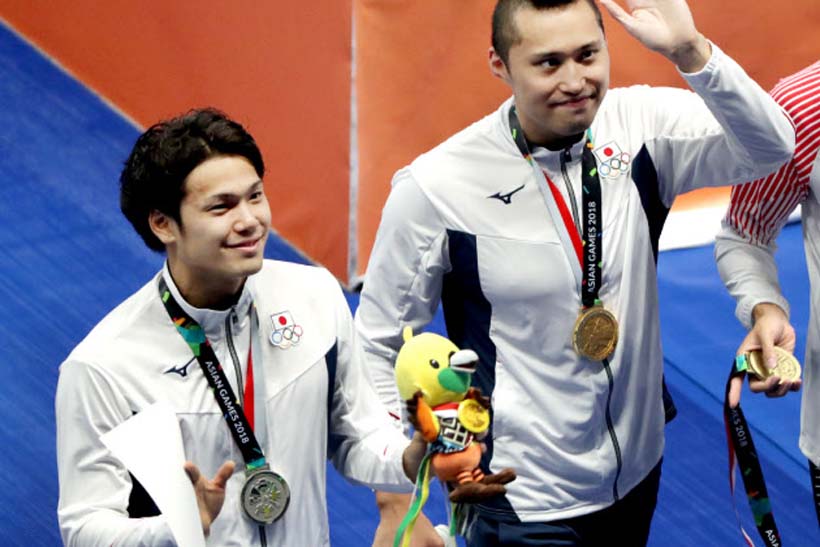 アジア大会水泳の中村選手。