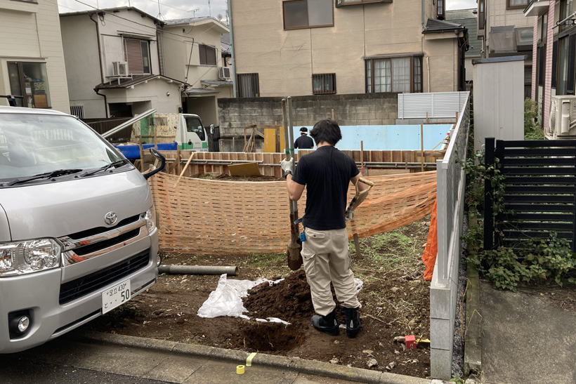 仮設電気。