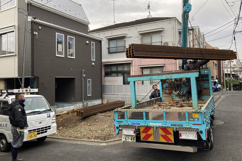 山留杭埋め込み。